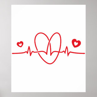 Hartslag krabbels poster