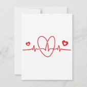 Hartslag krabbels RSVP kaartje (Achterkant)