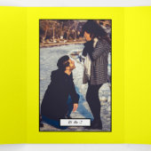  hartslag, Lemon Yellow Wedding Suite Drieluik Uitnodiging (Binnenkant midden)