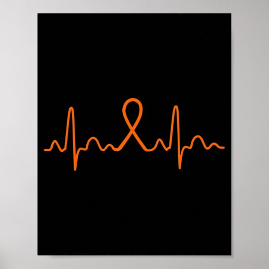 Hartslag Leukemie kanker Leukemie Ondersteuning Gi Poster (Voorkant)