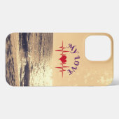 Hartslag Liefde iPhone Hoesje (Achterkant horizontaal)