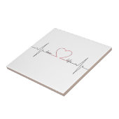 Hartslag met liefde inspirerend citaat tegeltje (Zijkant)