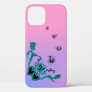 Hartslag met ventilator en vlinder op roze regenbo Case-Mate iPhone case