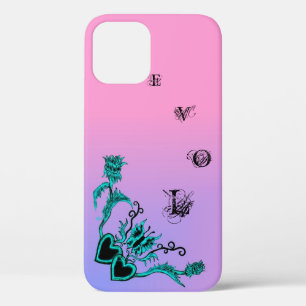 Hartslag met ventilator en vlinder op roze regenbo Case-Mate iPhone case