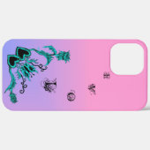 Hartslag met ventilator en vlinder op roze regenbo Case-Mate iPhone case (Achterkant / Rechts)