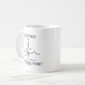 hartslag Mijn interne muziek (ECG/EKG-hartslag) Koffiemok (Voorkant links)