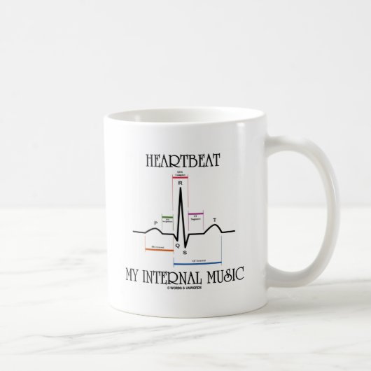 hartslag Mijn interne muziek (ECG/EKG-hartslag) Koffiemok (Rechts)