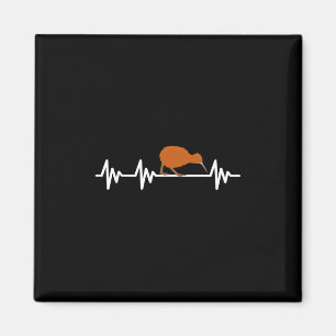 Hartslag Nieuw-Zeeland Vlag Kiwi Vogel Reizen Vaka Magneet