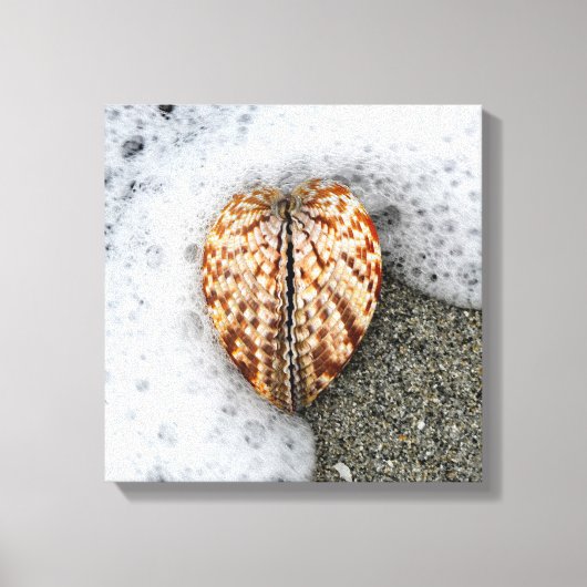 Hartslag op de strand canvas afdruk (Voorkant)