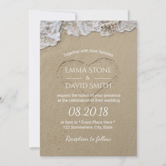 Hartslag op de Zand-zomervakantie Kaart (Voorkant)