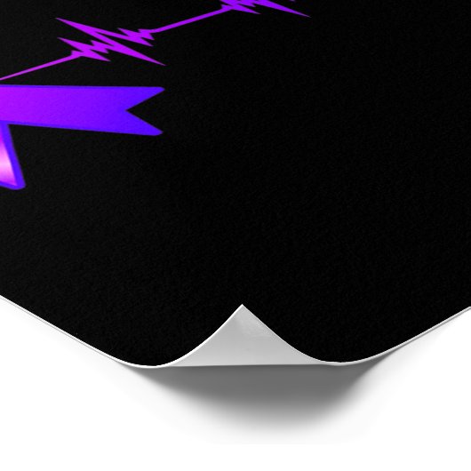 Hartslag Opioïd Ribbon Opioïd Overdosering Bewustm Poster (Hoek)