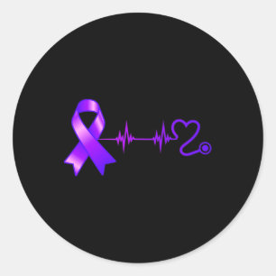 Hartslag Opioïd Ribbon Opioïd Overdosering Bewustm Ronde Sticker