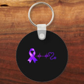 Hartslag Opioïd Ribbon Opioïd Overdosering Bewustm Sleutelhanger (Voorkant)