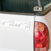 hartslag-paard-en-lichaam bumpersticker (Op Truck)