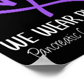 Hartslag Paarse lint Pancreaskankerbewustzijn Poster (Hoek)