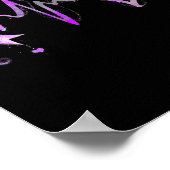 Hartslag Paarse lint Pancreaskankerbewustzijn Poster (Hoek)