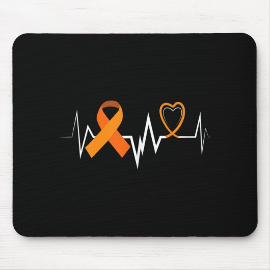 Hartslag Producten Leukemie Koolstofleukemie Aware Muismat (Voorkant)