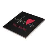 Hartslag Pulse Heart Valentijnsdag of moeder Tegeltje (Zijkant)