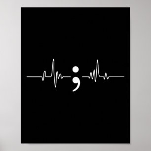 Hartslag Puntkomma Mental Health Awareness Poster