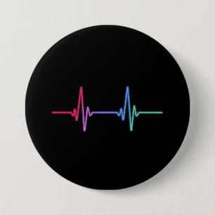 Hartslag Regenboog trots LGBTQ-bondgenoot  Ronde Button 7,6 Cm