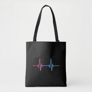 Hartslag Regenboog trots LGBTQ-bondgenoot Tote Bag
