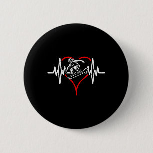 Hartslag Skateboarden Skater Hartlijn Extreme S Ronde Button 5,7 Cm