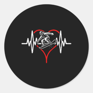 Hartslag Skateboarden Skater Hartlijn Extreme S Ronde Sticker