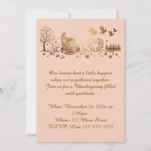 Hartslag Thanksgiving-vakantiedesign Kaart