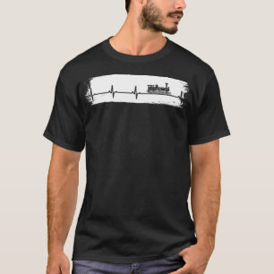 hartslag trein stoom locomotief motor Tr T-shirt