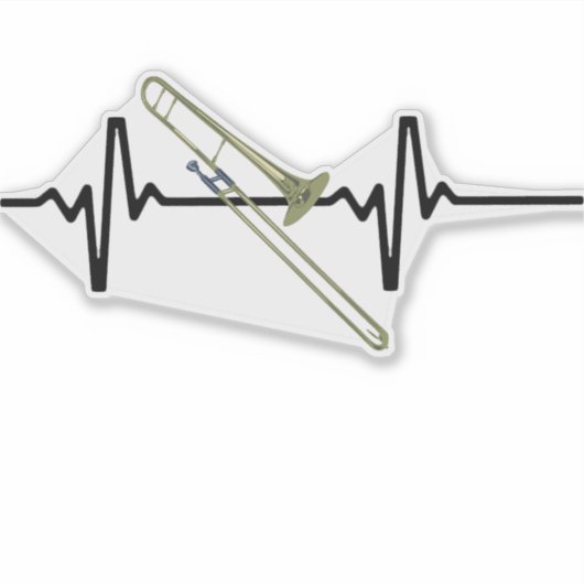 hartslag Trombone Sticker (Voorkant)