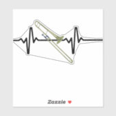 hartslag Trombone Sticker (Vel)
