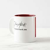 hartslag tweekleurige koffiemok (Voorkant links)