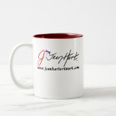 hartslag tweekleurige koffiemok (Links)