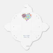 Hartslag van bloemen bedankdoosjes (Uitgevouwen)