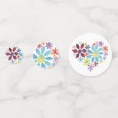 Hartslag van bloemen confetti (Achterkanten)