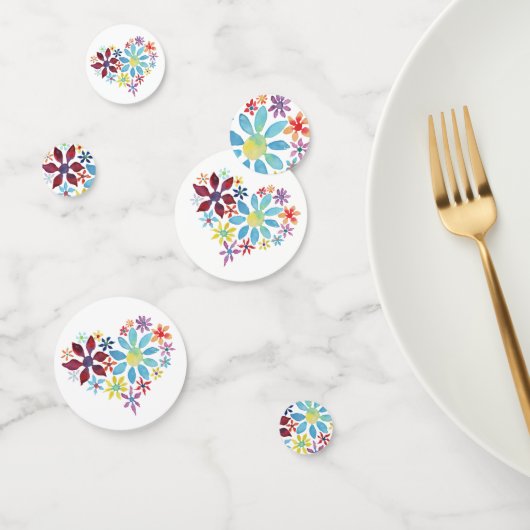 Hartslag van bloemen confetti (Groep)