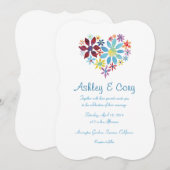 Hartslag van bloemen kaart (Voorkant / Achterkant)