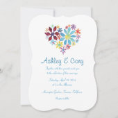 Hartslag van bloemen kaart (Voorkant)