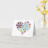 Hartslag van bloemen kaart (Gele Bloem)