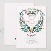 Hartslag van bloemen kaart (Voorkant / Achterkant)