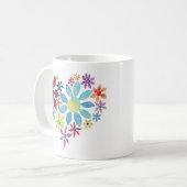 Hartslag van bloemen koffiemok (Voorkant links)