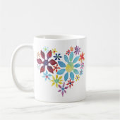 Hartslag van bloemen koffiemok (Links)