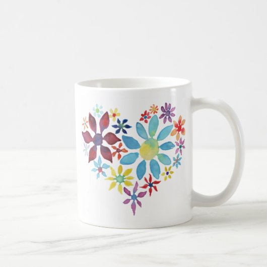 Hartslag van bloemen koffiemok (Rechts)