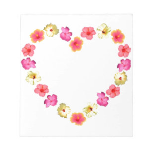 Hartslag van bloemen notitieblok