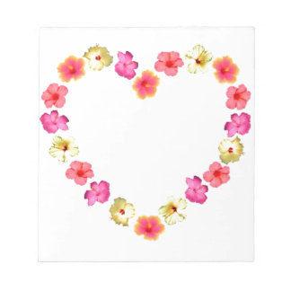 Hartslag van bloemen notitieblok