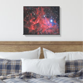 Hartslag van de Flaming Star Canvas Afdruk (Insitu (Slaapkamer))