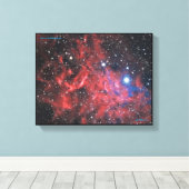 Hartslag van de Flaming Star Canvas Afdruk (Insitu (Houten vloer))