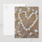 Hartslag van de witte zeeschelp, Summer Beach Ocea Briefkaart (Voorkant / Achterkant)
