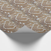 Hartslag van de witte zeeschelp, Summer Beach Ocea Cadeaupapier (Hoek)