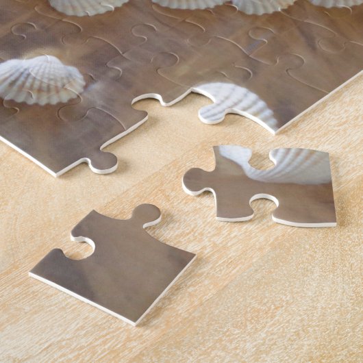 Hartslag van de witte zeeschelp, Summer Beach Ocea Legpuzzel (Zijkant)